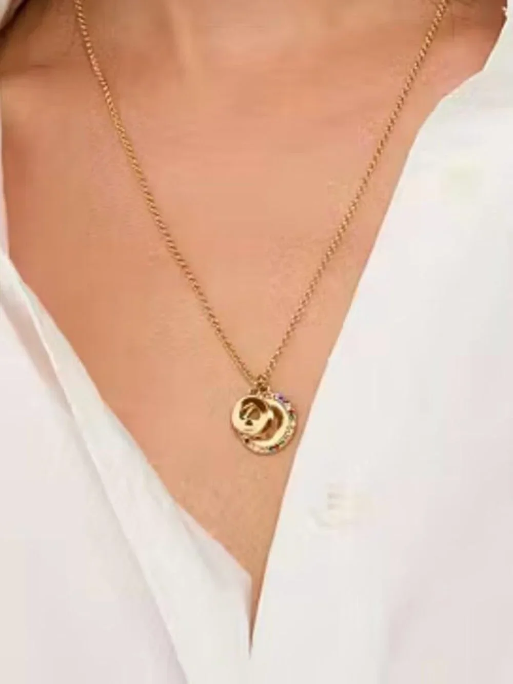 New Kate Spade Spot The Spade multicolor Pave Charm Pendant
